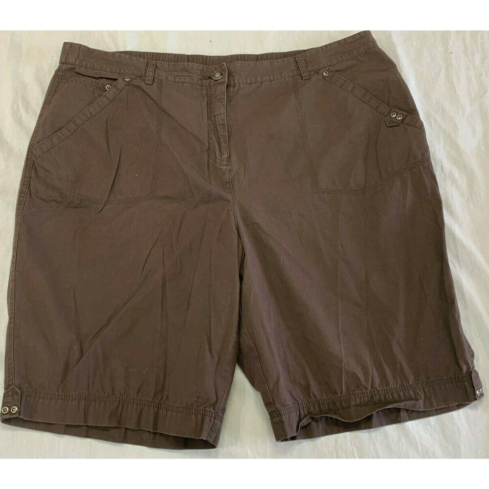 BASIC EDITIONS WOMENS COTTON SHORTS CAPRIS SIZE 22W